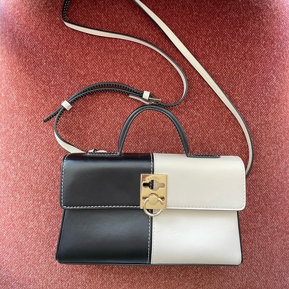 Cafune Stance Wallet Crossbody Bag - Black White Two Tone - Retail $433. - Picture 6 of 13